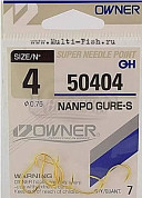 Крючки OWNER 50404 Nanpo Gure-S gold №4, 7шт.