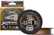 Шнур плетеный PE YOZ-AMI X-B OHDRAGON X4 200м, 0,165мм, 7,5кг, 16,5 LB, цветная
