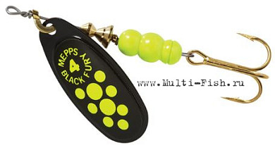 Блесна вращающаяся MEPPS Black Fury Chartreuse №4, 8гр., цвет NR