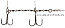 Оснастка стальная Lucky John STINGER POWER CHAIN 3,5+7см, оснащенные тройниками №03/0+№2/0 1шт.