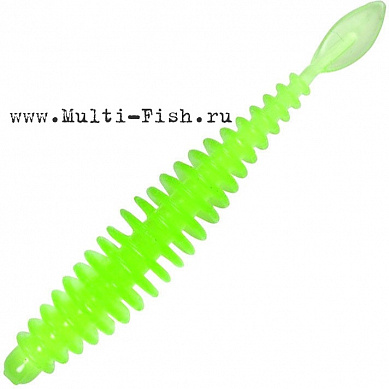 Мягкая приманка Quantum Magic Trout T-worm P-tail неон зеленый с запахом сыра 1,5гр 6,5см 6 шт