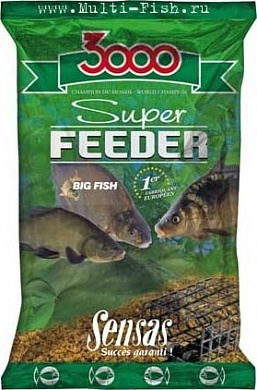 Прикормка Sensas 3000 Super FEEDER Big Fish 1кг