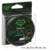 Шок-лидер CARP PRO Shock Braid PE X8 зеленый 50м, 0,16мм, 25lb