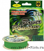 Шнур плетеный Power Phantom 4x 92м зеленый, 0,20мм, #1.5, 20,4кг