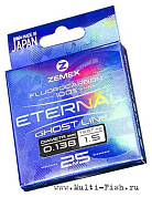 Флюорокарбон ZEMEX ETERNAL 100% FLUOROCARBON 25м, d 0.30 мм, 6.2 кг разрывная нагрузка, clear