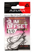Крючки AZURA Slim Offset Worm Hook №1/0, 5шт.