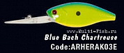 Воблер HERAKLES DR 500 (Blue Back Chartreuse) crankbait,плавающий, 28гр/80мм, до 5,0м