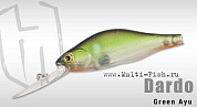Воблер HERAKLES DARDO (Green Ayu) crankbait,плавающий ,10,5гр/70мм до 2,0м