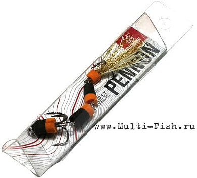 Приманка джиговая Lucky John PENNON 25 черн./оранж в блистере