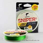 Леска плетеная (шнур) Salmo Sniper BP ALL R BRAID х4 Grass Green 120м, 0,11мм