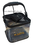 Ведро KAIDA ПВХ прозрачное прямоугольное 24x24см