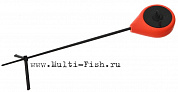 Удочка зимняя FLAGMAN Балалайка пена, хлыст пластик, подставка, цвет красный, длина 23см
