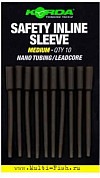 Конус силиконовый KORDA Safety Inline Sleeve Nano Tubing leadcore 10шт., размер M