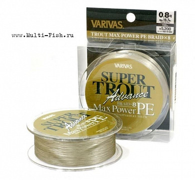 Шнур плетеный VARIVAS Trout Advance Max power PE 150м, 0,185мм, #1.2, 11кг 