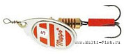 Блесна вращающаяся MEPPS Aglia Blanc Rouge №5, 13гр., цвет white/red