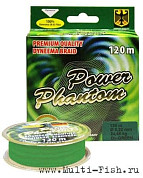 Шнур плетеный Power Phantom 4x 120м, 0,25мм, 28,5кг зеленый