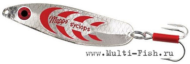 Блесна колеблющаяся MEPPS Syclops №2, 17гр., цвет AG/red