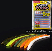 Слаг, съедобная резина Lucky John Pro Series WIGGLER WORM 2.3in (05.84)/MIX1 9шт.
