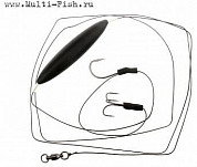 Сомовая оснастка готовая Flagman Cat Fish Rig Single & Trible Hooks & Float крючок №6/0, длина 180см