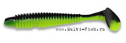 Силиконовая приманка HERAKLES VIBER SHAD 3'' (Black Chartreuse)