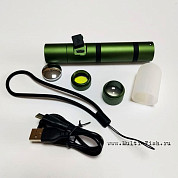 Фонарь-прожектор USB тактический DAYO, для удара по стеклу, для розжига костра, с линзой для фокусировки