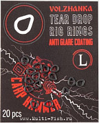 Кольцо для монтажа Volzhanka Carp Hammer Tear Drop Rig Rings L 20шт.