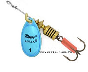 Блесна вращающаяся MEPPS Aglia Platium №1, 3,5гр., цвет AG/blue
