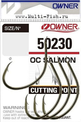 Крючки OWNER 50230 Cut Salmon gold №9/0, 4шт.