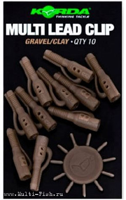 Клипса безопасная KORDA Lead Clip Pin Gravel/Clay
