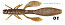 Мягкая приманка OWNER Yuki Bug YB-110 4,3" #01 Green Pumpkin w/Black Flake 11см, 7шт.
