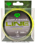 Леска флюорокарбоновая CARP PRO Fluorocarbon Coated Fluo Yellow 300м, 0,405мм, 10,8кг