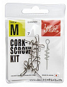 Спирали Lucky John Pro Series CORKSCROW KIT M для крепления силиконовых приманок 7шт.