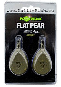Грузило KORDA Flat Pear Swivel Blister 3,5oz, 98гр., 2шт.