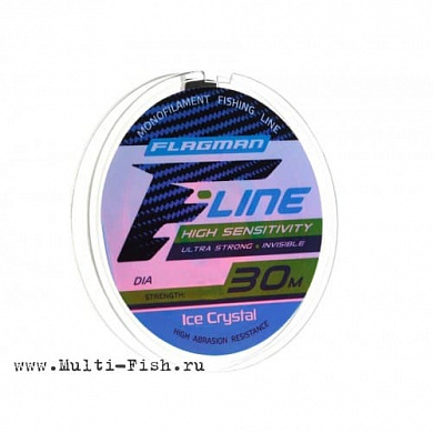 Леска зимняя FLAGMAN F-LINE Ice Crystal 30м, 0.18мм