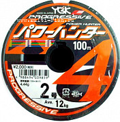 Шнур плетеный PE Yoz-ami Power Hunter PROGRESSIVE X4 100м, 0,148мм, #0.8, 5кг 5COLOR (продаем min.300м)