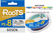 Шнур плетеный PE GOSEN ROOTS PEx8 M 150м, 0,185мм, 11,4кг, 25LB