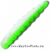 Опарыш искусственный Quantum Magic Trout 2,5см зелёный\белый с запахом чеснока 10шт
