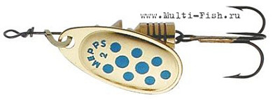 Блесна вращающаяся MEPPS Comet №2, 4,5гр., цвет OR/blue