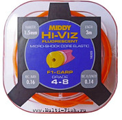 Штекерная резина MIDDY Hi-Viz Shock Core 4-8 Hollow Orange Ф-1,3мм /  3,0мт