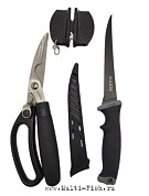 Набор KAIDA FISHING TOOLS филейный нож с тефлоновым покрытием, ножницы - сталь, суперострое