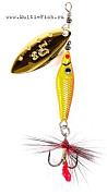 Блесна вращающаяся Lucky John TRIAN BLADE LONG 09.0г 001 в блистере