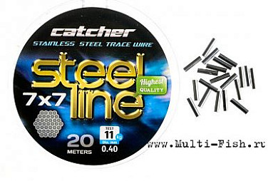 Поводковый материал CATCHER Stainless Steel X49 20м, 0,36мм, 9кг 