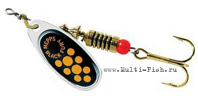 Блесна вращающаяся MEPPS Black Fury Jaune №4, 8гр., цвет AG