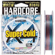 Плетеный шнур Duel PE Hardcore Super Cold X4 200м #2.0 (0,24мм) 5color 13кг