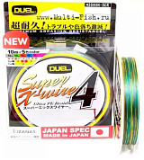 Плетеный шнур Duel PE Super X-Wire 4 150м 5Color-Yellow Marking #1,0 (0,17мм) 8кг