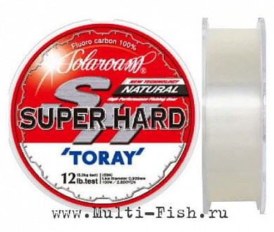 Леска флюорокарбоновая TORAY SUPER HARD NATURAL 100м, 0,176мм, 4Lb