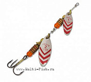 Блесна вращающаяся ILBA LUNGO tandem d/st 2+3 / 12гр (silver-red)