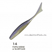 Слаг OWNER JR Minnow JRM-113 4,5" #14 Purple Weenie w/Silver Flake 11,3см, 7шт.