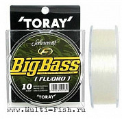 Леска флюорокарбоновая TORAY BIG BASS FC 100м, 0,285мм, 12Lb