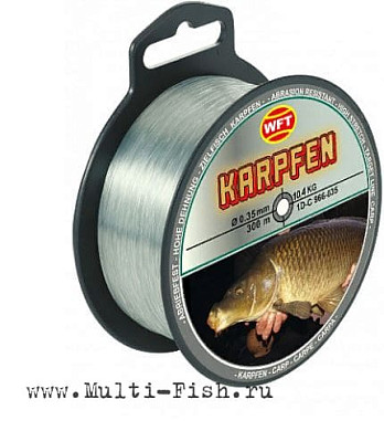 Леска монофильная WFT Zielfisch KARPFEN (КАРП) 300м, 0,35мм, 10,4кг